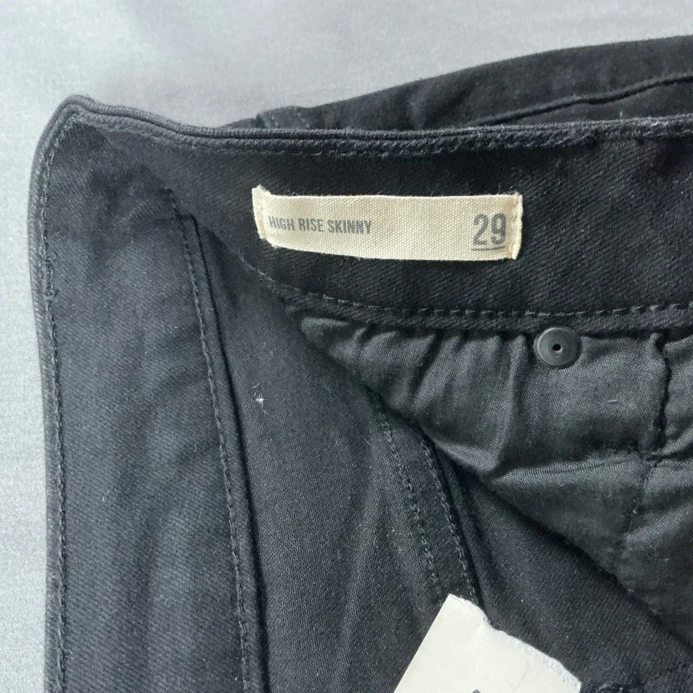 Harper Heritage Women High Rise Skinny Black Denim Cut Off Short Sz 29/ US 8 NWT
